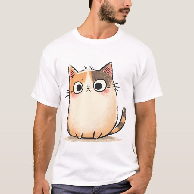 Camiseta Cute Cat Illustration (Anverso)
