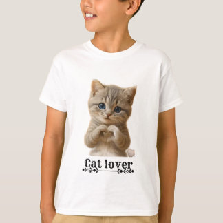 Camiseta Cute Cat Kids T-Shirt | Cat Lover Shirt for Childr