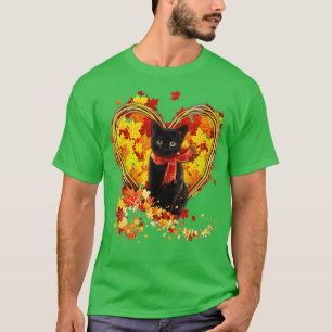 Camiseta Cute Cat Kitty Kitten Paw Lover Autumn Fall Season