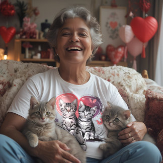 Camiseta Cute Cat Love Unisex