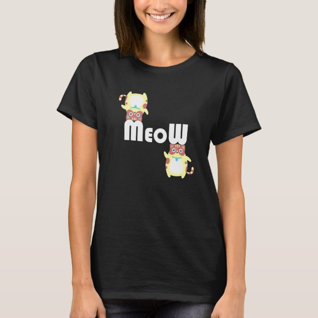Camiseta Cute Cat Meow Kitty Kitten (Anverso)