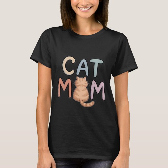 Camiseta Cute Cat Mom Gift for Women (Anverso)