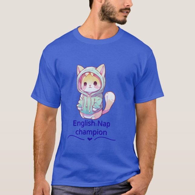Camiseta Cute Cat Nap Champion Too T-Shirt (Anverso)