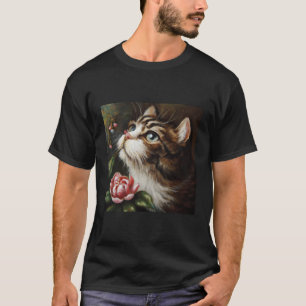 Camiseta Cute Cat Oil Painting
