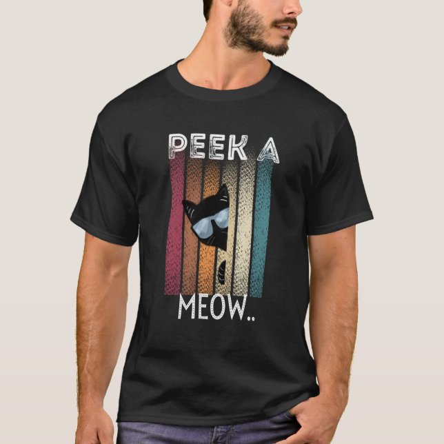 Camiseta Cute Cat Peek A Meow (Anverso)