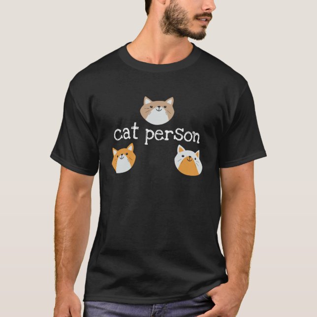 Camiseta Cute Cat Person   with Kitten Faces (Anverso)