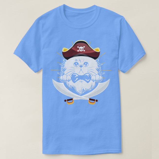 Camiseta Cute Cat Pirate Gift Boys (Diseño del anverso)