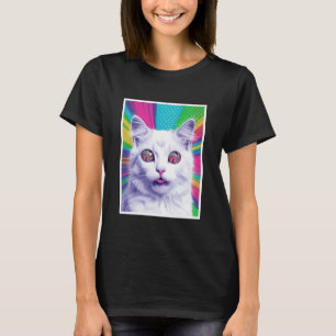 Camiseta Cute Cat Swirl Lollipop Spiral Eyes Arcoiris Pop A