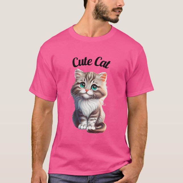 Camiseta Cute Cat T-Shirt (Anverso)