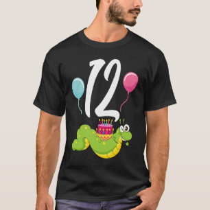 Camiseta Cute Caterpillar 12º cumpleaños niños mariposas