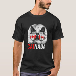 Camiseta Cute Catnada  Canadá Gato Hoja de Arce Canadiense 