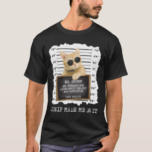 Camiseta Cute Catnip Me Hizo Hacerlo Cat Mugshot Men T-Shir