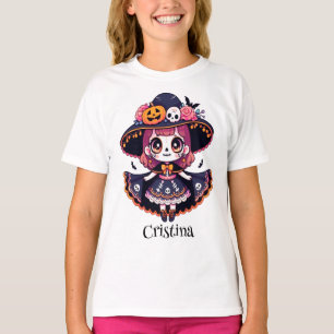 Camiseta Cute catrina girl halloween personalized