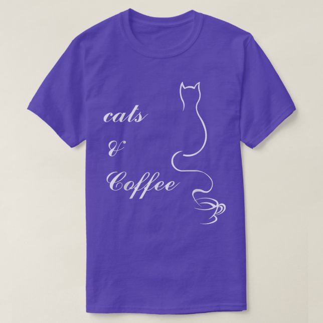 Camiseta Cute Cats and Coffee T  (Diseño del anverso)