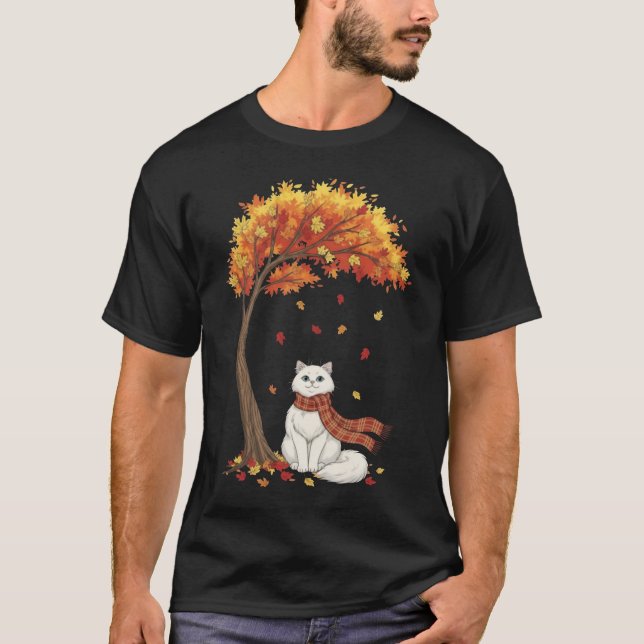 Camiseta Cute Cats Lover Persian Cat Fall Autumn (Anverso)