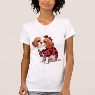 Camiseta Cute Cavalier King Charles Ladybug