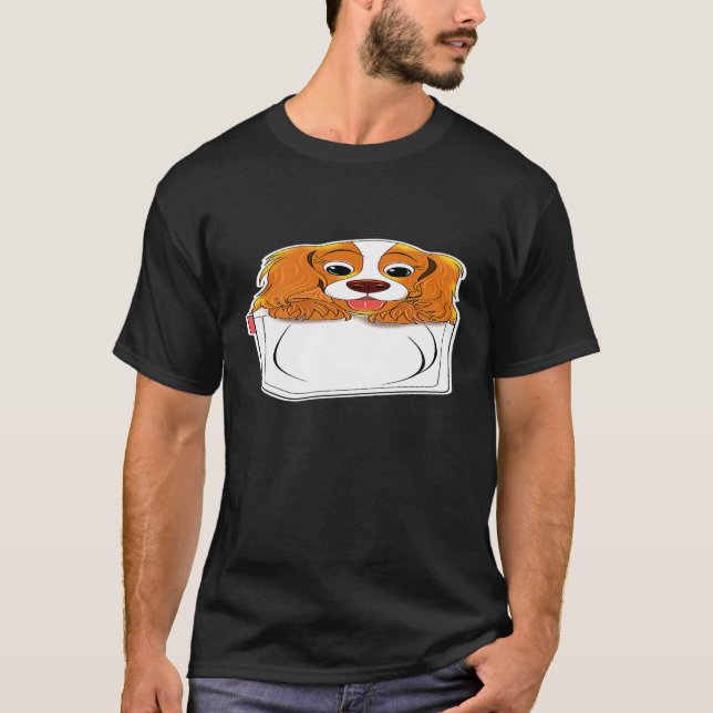 Camiseta Cute Cavalier King Charles Spaniel Pocket Dog Grap (Anverso)