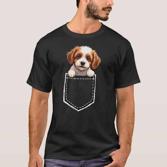 Camiseta Cute Cavapoo Dog In The Pocket (Anverso)