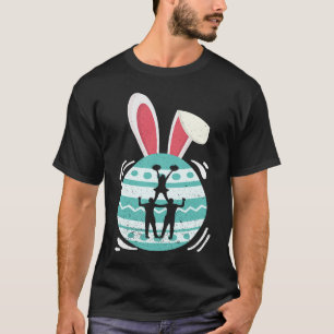 Camiseta Cute Cheerled Easter Eggs Bunny Costume Easte
