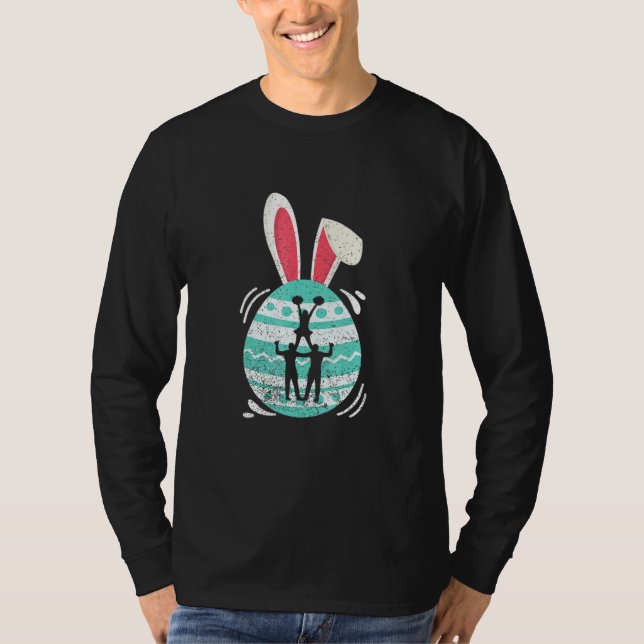 Camiseta Cute Cheerled Easter Eggs Bunny Costume Easte (Anverso)