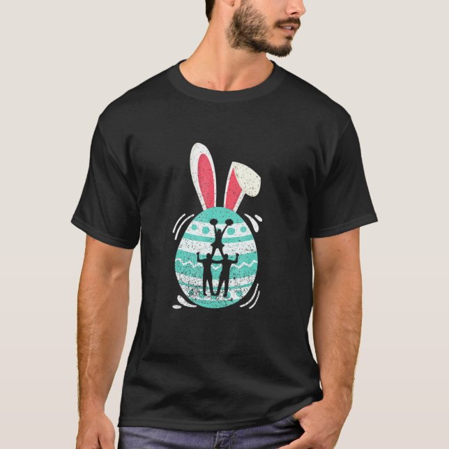 Camiseta Cute Cheerled Easter Eggs Bunny Costume Easte (Anverso)