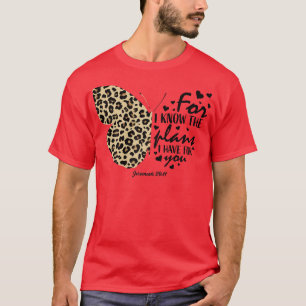 Camiseta Cute Cheetah Imprimir mariposa Cristiana Religiosa