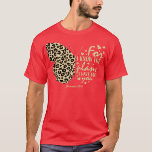 Camiseta Cute Cheetah Imprimir mariposa Cristiana Religiosa