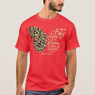 Camiseta Cute Cheetah Imprimir mariposa Cristiana Religiosa