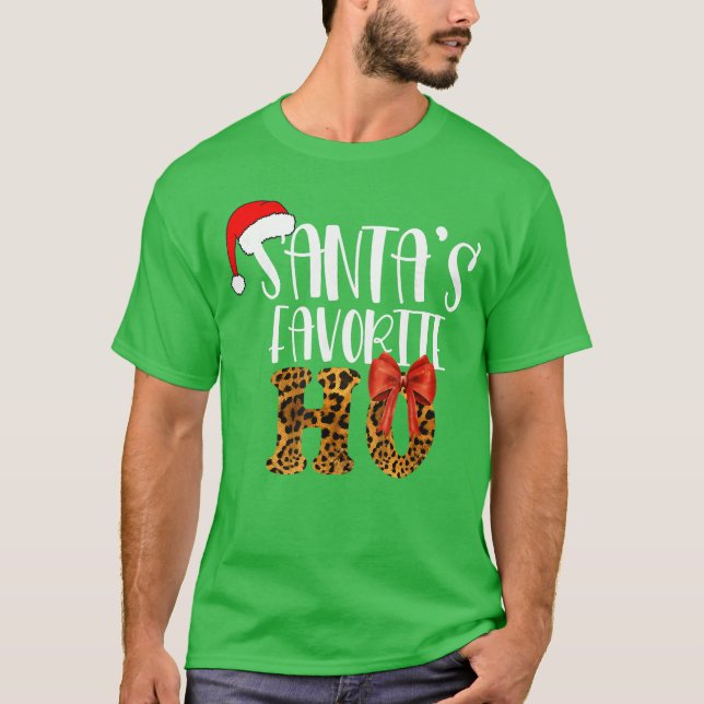 Camiseta Cute Cheetah Santas Favorite Ho Christmas Funny Na (Anverso)