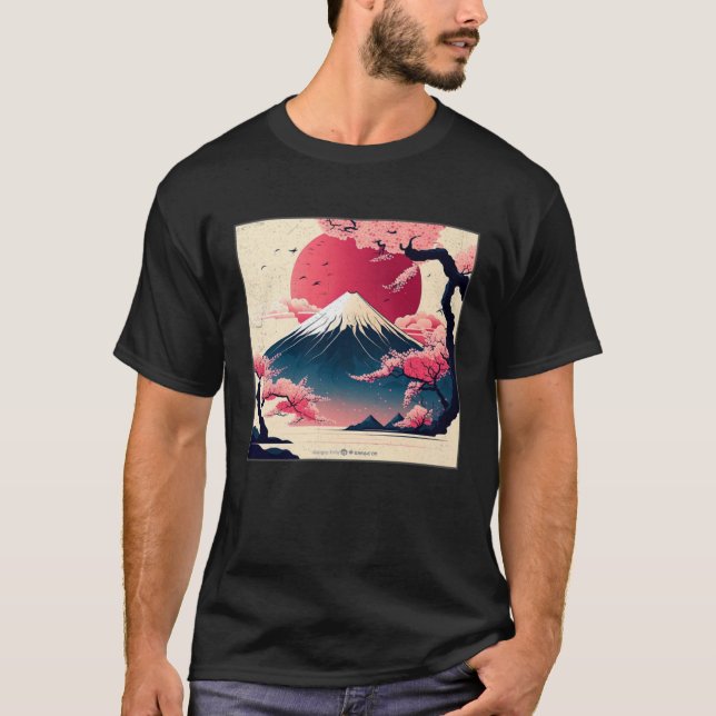 Camiseta Cute Cherry Blossom Illustration Pink Women Kids (Anverso)