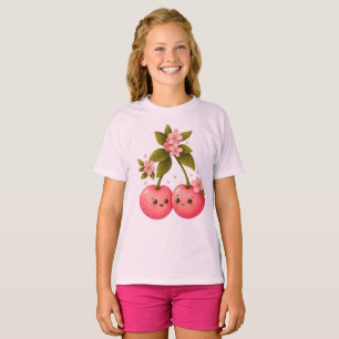 Camiseta Cute Cherry Love Sticker