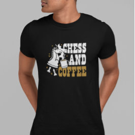 Camiseta Cute Chess and Coffee Chess Lover Knight Art