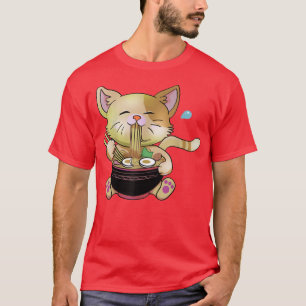Camiseta Cute Chibi Anime Manga Cats Ramen Lover
