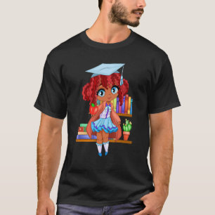 Camiseta Cute Chibi Estilo Gacha Chica de escuela de moda c