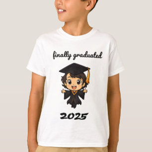 Camiseta Cute Chibi Graduation 2025 T-Shirt - Finalmente Gr