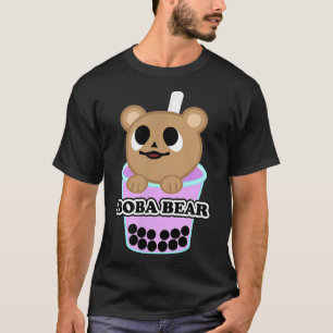 Camiseta Cute Chibi Kawaii Animal Bear Boba Tea Anime Bubbl
