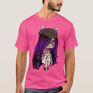 Camiseta Cute Chibi Kawaii Anime Chica Con Oídos De Zorra Y