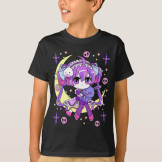 Camiseta Cute Chibi Kawaii Anime Chicas Pastel Gótico para