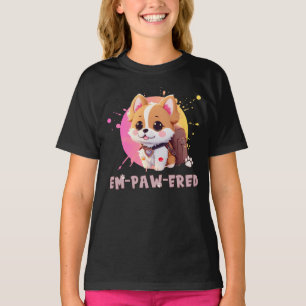 Camiseta Cute Chibi Kawaii Corgi Nombre año escolar atrás