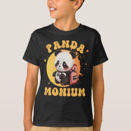 Camiseta Cute Chibi Kawaii Panda Nombre año escolar atrás