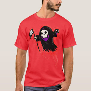 Camiseta Cute Chibi Kawaii Reaper Flying Halloween