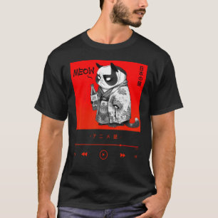 Camiseta Cute Chibi Neko en elegante robo japonés de Kimono