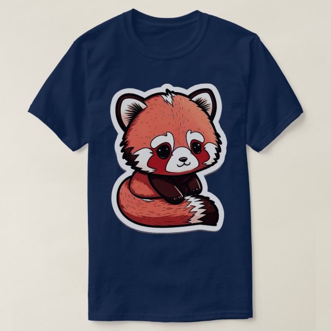 Camiseta Cute Chibi Red Panda 2 (Diseño del anverso)