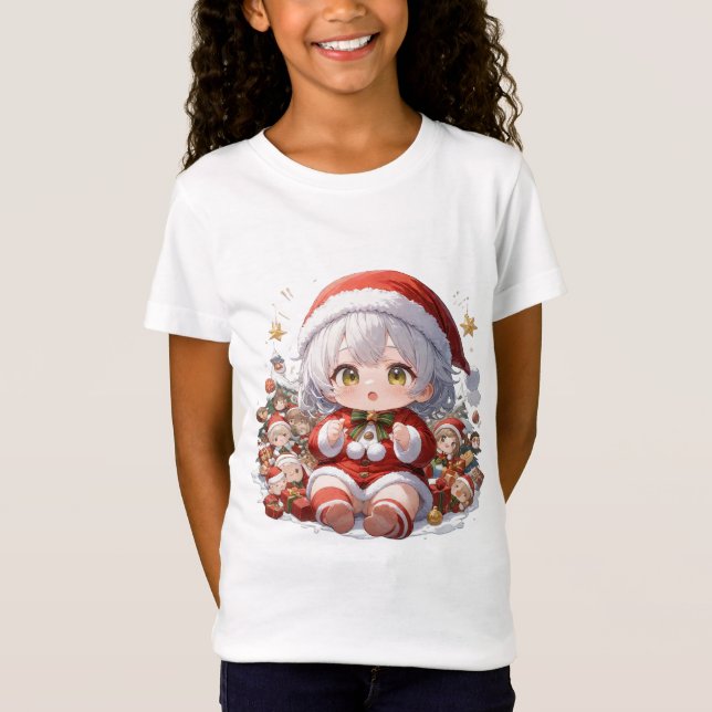 Camiseta Cute Chibi Santa Kid's Christmas (Anverso)