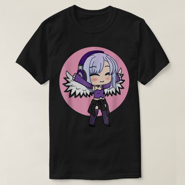 Camiseta Cute Chibi Style Kawaii Anime Chica Con Alas (Diseño del anverso)