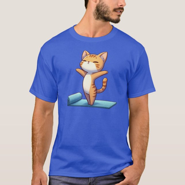 Camiseta Cute Chibi Yoga Cat funny (Anverso)