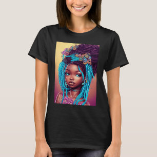 Camiseta Cute Chica afroamericano Artsy Graphic