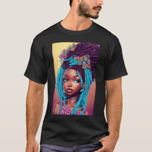 Camiseta Cute Chica afroamericano Artsy Graphic