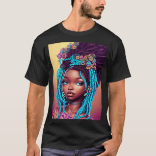 Camiseta Cute Chica afroamericano Artsy Graphic