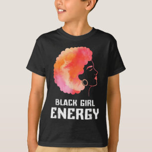 Camiseta Cute Chica negro energía Mes negro de historia afr